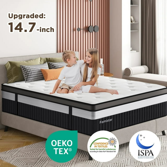 13" King Size Medium Firm Memory Foam Hybrid Mattress with Pressure Relief