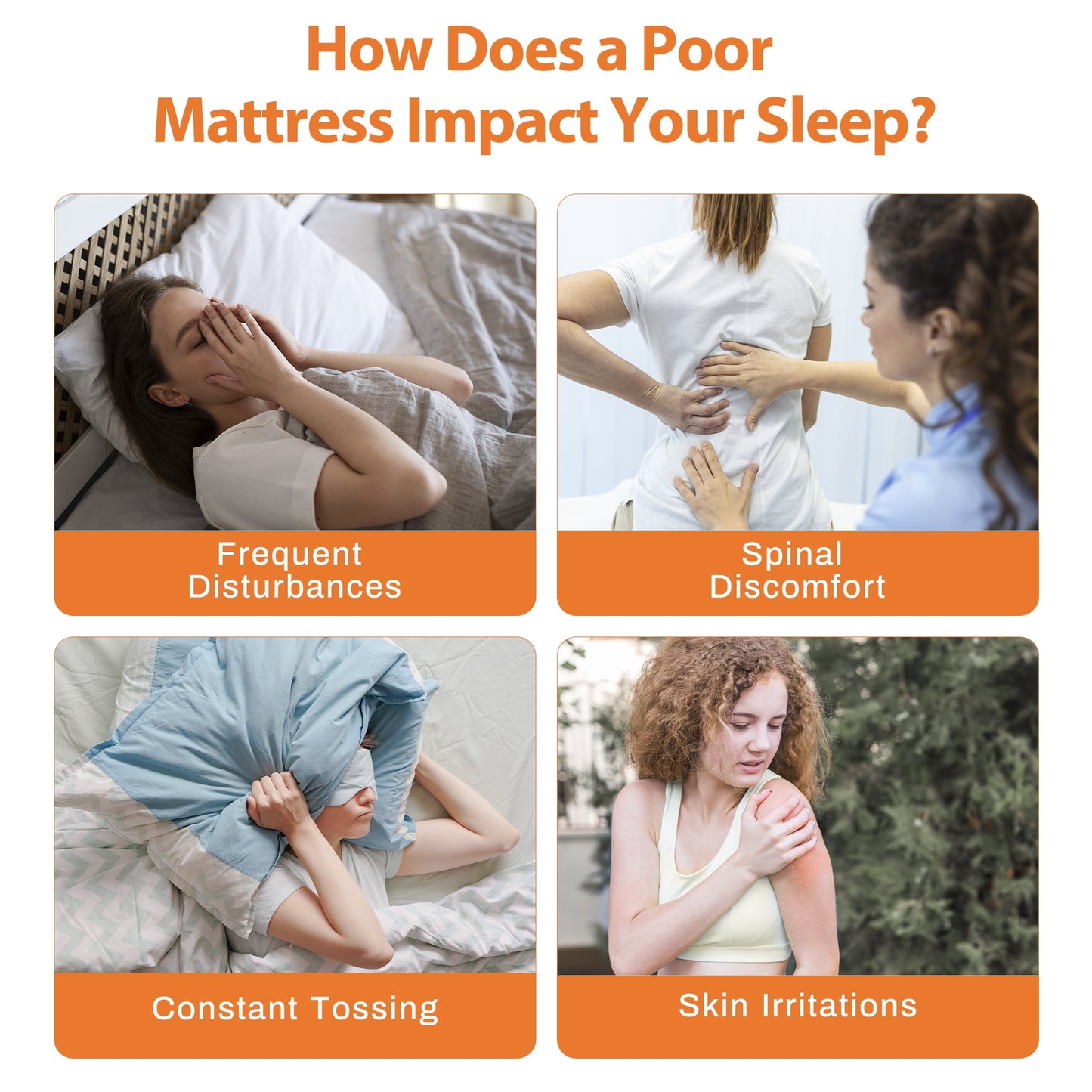 King Mattress in a Box, 14in Memory Foam Mattress, Motion Isolation, Zoned Pressure Relief