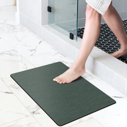 Campmoy Bath Mat Rug, Non Slip Quick Dry Super Absorbent Thin Bathroom Rugs