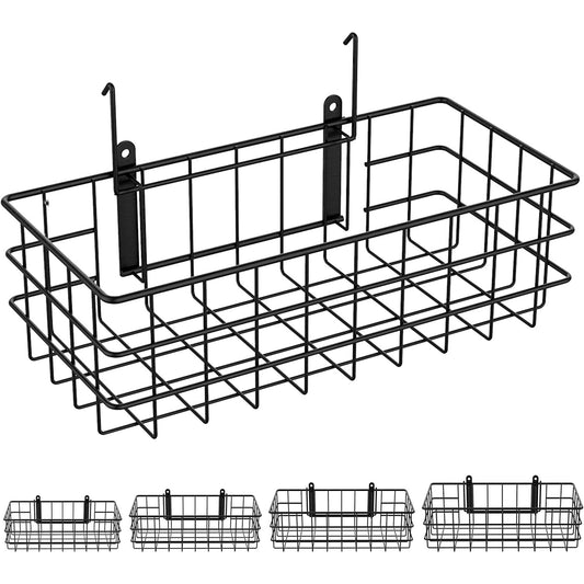 Metal Storage Basket, 4 Pack Pegboards Baskets, Pegboard Baskets Bins