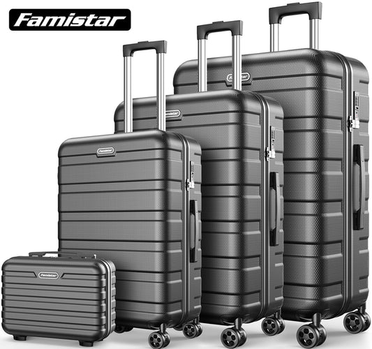 Newest 11-Piece Luggage Set, 28" & 24" Spinner Suitcases with 20" Carry-On Bag, 14" Toiletry Case & Packing Cubes, Durable Travel Suitcase Set with Spinner Wheels & Combination Lock