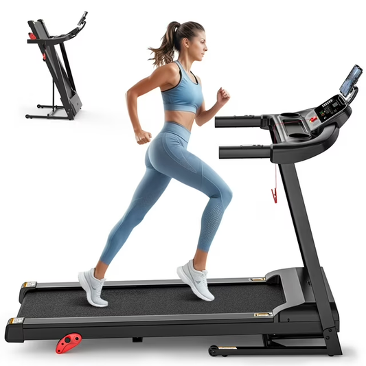 3.0HP Folding Treadmill with Auto Incline, Step Counter, Bluetooth, App Sync, Wide Belt, Heart Rate Monitor – Home Gym Running Machine for All Fitness Levels